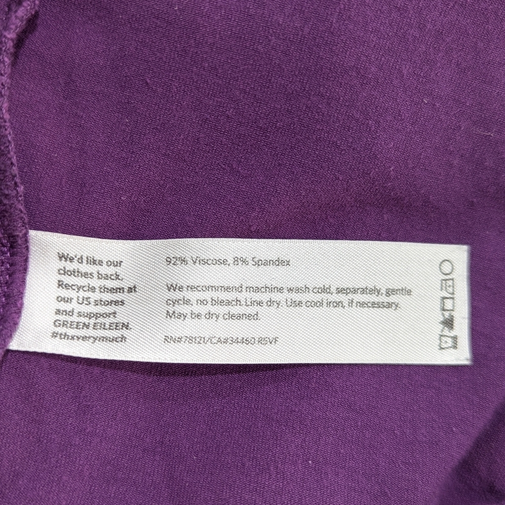 Eileen Fisher Women's Purple Long Sleeve Shirt Size Large Viscose Stretch *GUC* - Picture 9 of 11